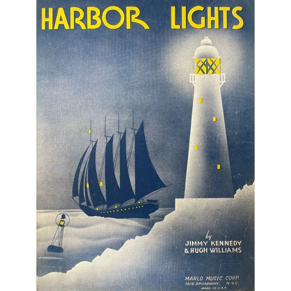 1937 Vintage Harbor‎ Lights Sheet Music Jimmy Kennedy Hugh Williams